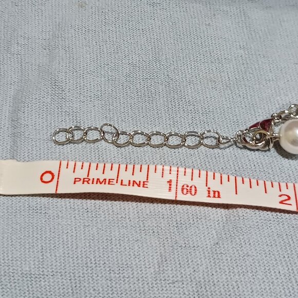 Gothic Punk Cosmic Cross Rosary Layered Choker Silver and White Necklace - Picture 4 of 14